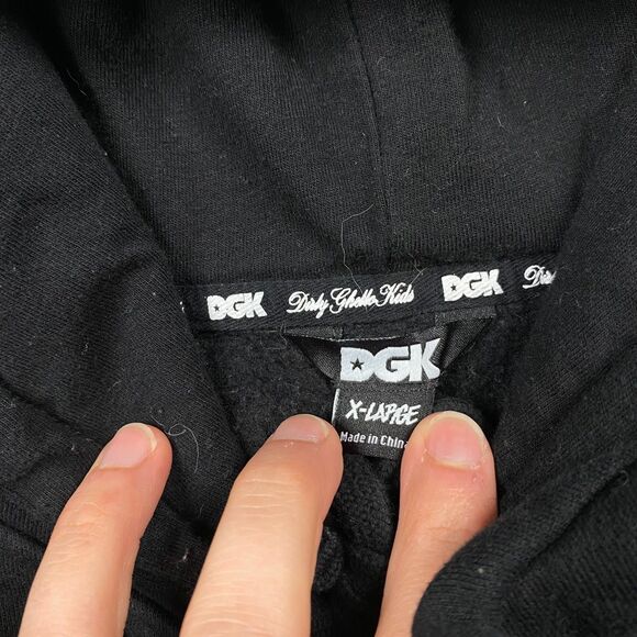 DGK Hoodie Floral Jason Vorhees Mask Ruthless Black Rose Pullover Size XL - Picture 6 of 6